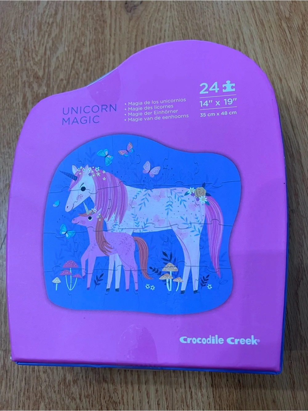 Crocodile Creek Unicorn Magic 24-Piece Puzzle - Pink & Purple